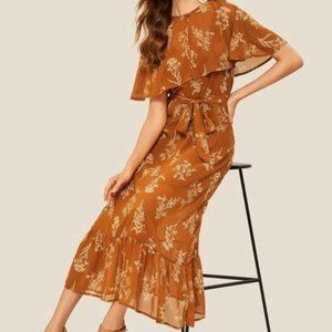 Three Piece Dress Set Fall Colors Boho